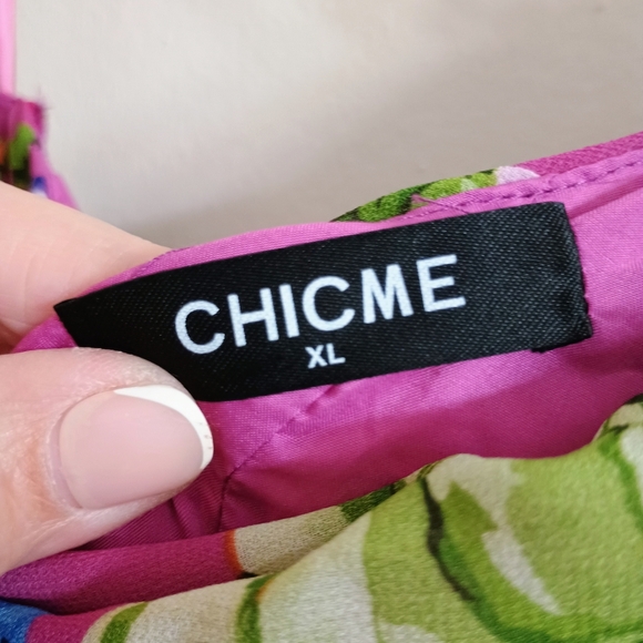 Floral Elegance 1 Sleeve Maxi Dress - Picture 3 of 6